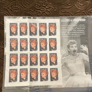 USPS Lucille Ball Legends of Hollywood Stamp Sheet